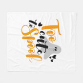 Too Cute To Spook Ghost Halloween Funny Hoodie Fleece Deken (Voorkant (Horizontaal))