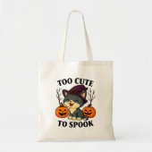 "Too Cute To Spook" HAlloween Tote Bag (Voorkant)
