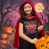 Too Cute to Spook Pink Coquette Halloween Pumpkin T-shirt