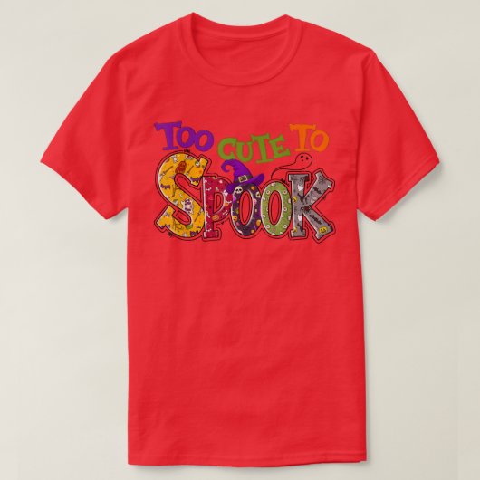 Too Cute To Spook Witch Vibes Spooky Season Funny  T-shirt (Design voorkant)