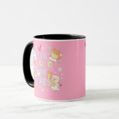 Too Cute to Stress Mug – Funny Cute Coffee Cup Mok (Voorkant links)