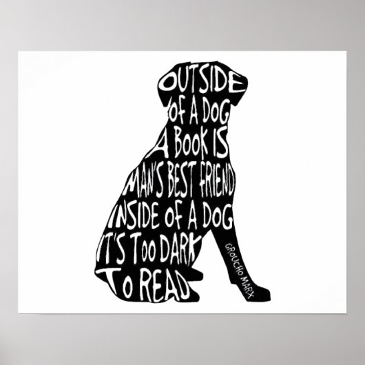 Too Dark to Read Poster (Voorkant)