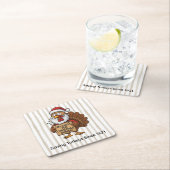 Too Early for Christmas Dinner | Funny Turkey  Kartonnen Onderzetters (Insitu)