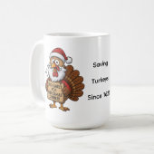 Too Early for Christmas Dinner | Funny Turkey Koffiemok (Voorkant links)