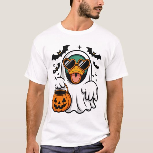 Too Ghoul For This – Funny Duck Ghost Halloween T-shirt (Voorkant)