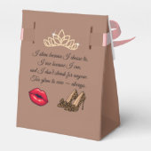 Too Glam To Care – Chic Quote  Bedankdoosjes (Achterkant)