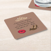 Too Glam To Care – Chic Quote Kartonnen Onderzetters (Schuin)