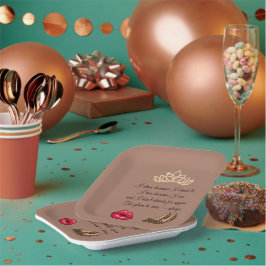 Too Glam To Care – Chic Quote  Papieren Bordje