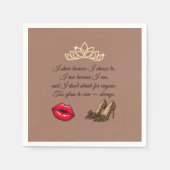 Too Glam To Care – Chic Quote  Servet (Voorkant)