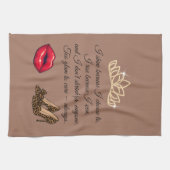 Too Glam To Care – Chic Quote  Theedoek (Horizontaal)