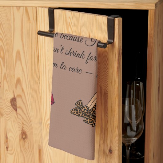 Too Glam To Care – Chic Quote  Theedoek (Derde Gevouwen)