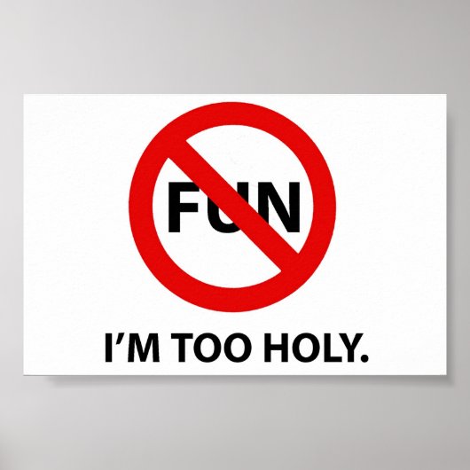 TOO HOLY POSTER (Voorkant)
