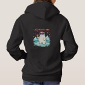 Too Hot for ICE Polar Bear Political Activist Pun Hoodie (Achterkant)
