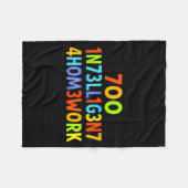 Too Intelligent For Homework Funny School Kids Tee Fleece Deken (Voorkant (Horizontaal))