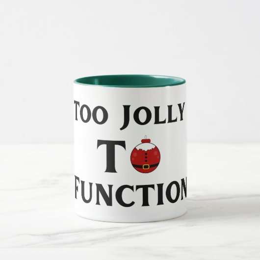Too Jolly To Function Christmas Mug Mok (Midden)
