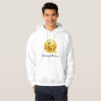 Too Lazy 2 Be Lazy - Grappige Luie Emoji Mannen Hoodie