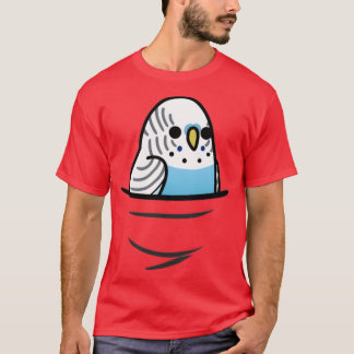 Too Many Birds Blue Budgie T-shirt