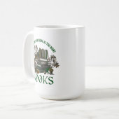Too Many Books Green Floral Academia Mug Koffiemok (Voorkant links)