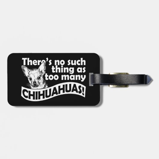Too Many Chihuahuas Bagagelabel (Achterkant horizontaal)