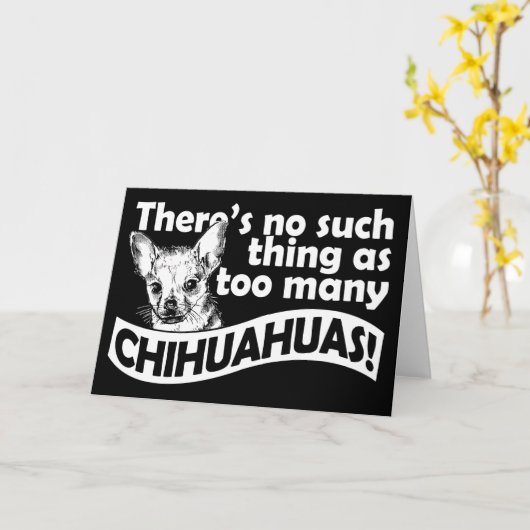 Too Many Chihuahuas Kaart (Gele Bloem)