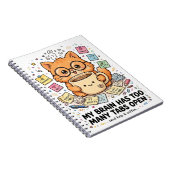 Too Many Tabs - Funny Cat Notebook Notitieboek (Rechterzijde)