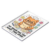 Too Many Tabs - Funny Cat Notebook Notitieboek (Linkerzijde)