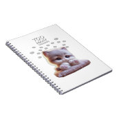 Too Many Thoughts Cat Notebook – Cute Overthinking Notitieboek (Rechterzijde)