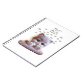 Too Many Thoughts Cat Notebook – Cute Overthinking Notitieboek (Linkerzijde)
