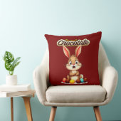 Too Much Chocolate – Funny Easter Bunny - almofada Kussen (Stoel)
