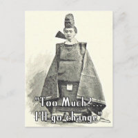 Too Much I'll Change. Funny Fashion Greetings Card
