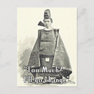 Too Much I'll Change. Funny Fashion Greetings Card Briefkaart