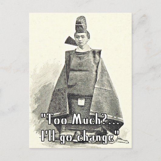 Too Much I'll Change. Funny Fashion Greetings Card Briefkaart (Voorkant)
