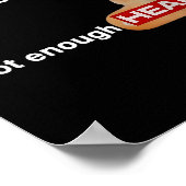 Too Much Radio Not Enough Head Funny 80's Radio He Poster (Hoek)