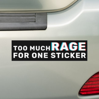 Too Much Rage No Kings Protest 2025 Bumpersticker