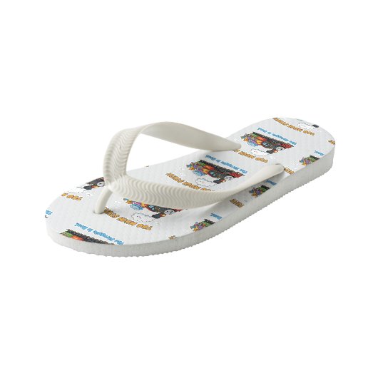 "Too Much Stuff" Happy Express Kinder Teenslippers (Schuin)