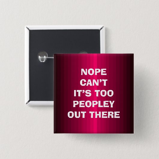 Too Peopley Button (Voorkant /achterkant)