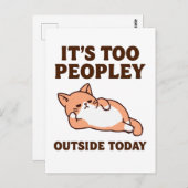 Too Peopley Cat  Briefkaart (Voorkant / Achterkant)