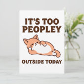 Too Peopley Cat  Kaart (Staand voorkant)