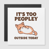 Too Peopley Cat  Magnetische Uitnodiging (Voorkant / Achterkant)