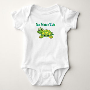 Too Stinkin' Schattigee Groene en Gele Gevlekte Sc Romper