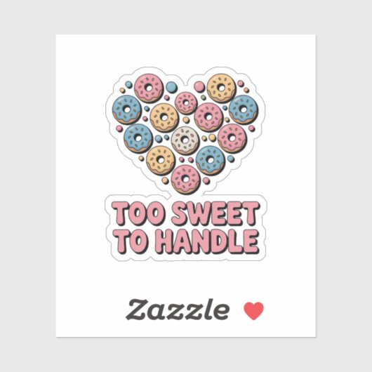 Too Sweet to Handle | Donut Kids Sticker (Vel)