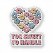 Too Sweet to Handle | Donut Kids Sticker (Voorkant)