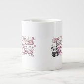 "Too Tired To Care" Panda - Cute & Relatable Grote Koffiekop (Voorkant)