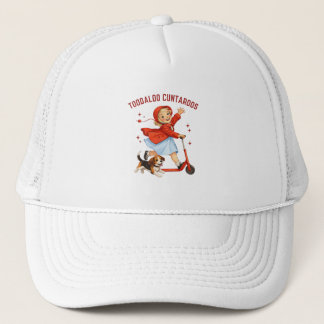 Toodaloo Cuntaroos Retro Scooter Meisje Met Puppy Trucker Pet