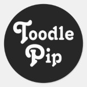 Toodle Pip Ronde Sticker (Voorkant)