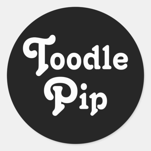 Toodle Pip Ronde Sticker (Voorkant)