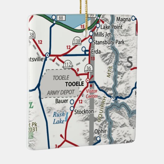 Tooele Utah Map Keramisch Ornament (Rechts)