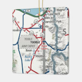Tooele Utah Map Keramisch Ornament (Links)