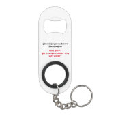 Toof mini flesopening met Sleutelhanger Flessenopener (Achterkant)