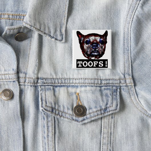 Toofs Vierkante Button 5,1 Cm (In situ)